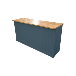 Blue Rustic Oak Top Bar with Tongue and groove panelling