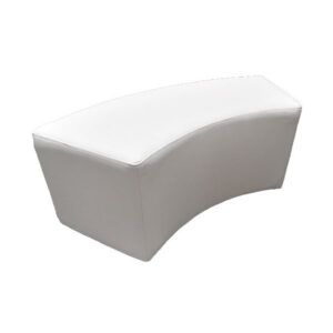 Lunar Curved Leather Bench Seat