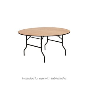3ft round dining table with metal folding legs