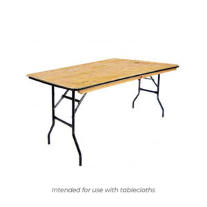 6ft trestle table with folding metal legs