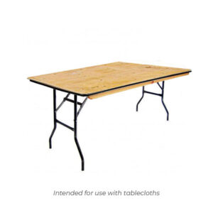 6ft x 3ft trestle table with folding metal legs