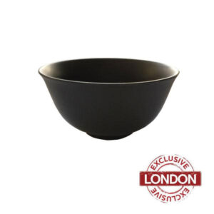 Round Matt Black Rice Bowl