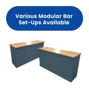 Blue Rustic Oak Top Bar with tongue and groove panels