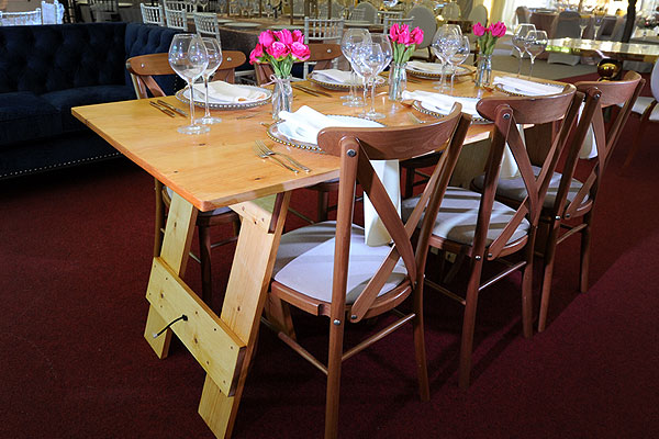 Vintage trestle tables