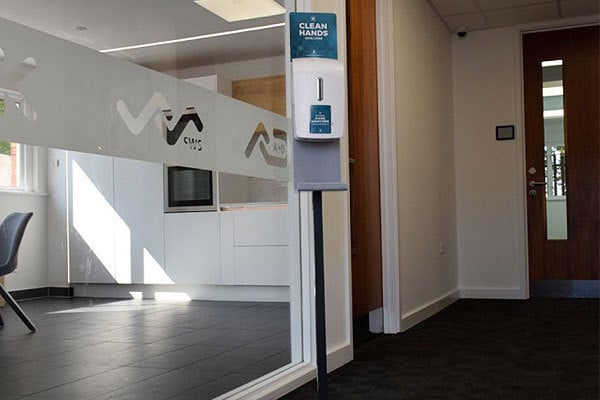 Freestanding hand sanitiser dispenser stands