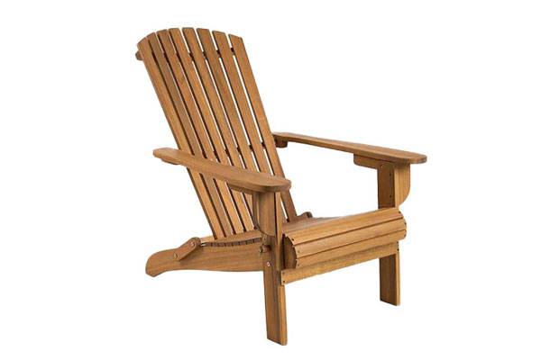 Folding hardwood armchair