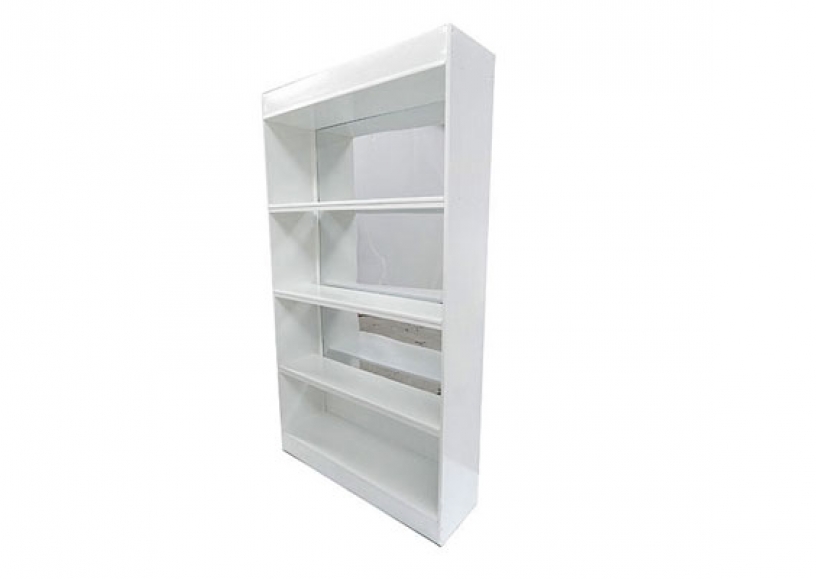 White mirror back bar units