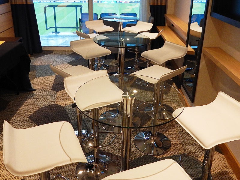 Furniture hire for football stadia: Tables, chairs and more for VIP areas