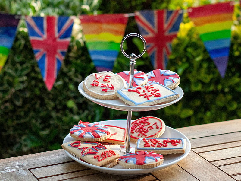 Street party furniture rental for VE Day celebrations