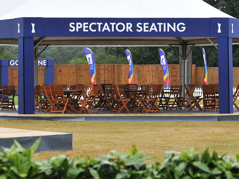 Chair hire for spectators and hospitality at athletics tracks